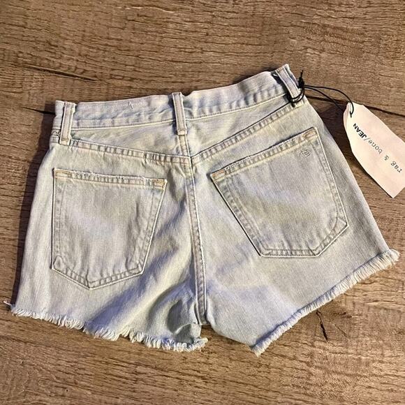 Rag & Bone Justine Denim Shorts in Glenna w Holes. - Picture 6 of 8